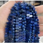 No_11_Enhanced Lapis Lazuli Flat Center Drilled (short) Teardrop Bead_5*9mm_(Sold Per Strand)
