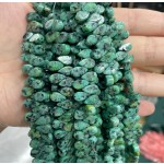 No_35_Enhanced African Turquoise Flat Center Drilled (short) Teardrop Bead_5*9mm_(Sold Per Strand)