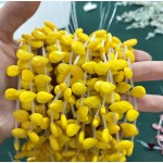 No_83_Porcelain Yellow Glass Faceted Center Drilled (short) Flat Teardrop Bead_8*12mm _(Sold Per Strand)