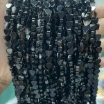 No_1013_Natural Black Striped Agate Flat Heart_6mm_(Sold Per Strand)