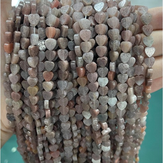 No_1022_Natural Purple Aventurine Flat Heart_6mm_(Sold Per Strand)