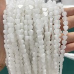No_1052_Natural White Jade Flat Heart Shape_6mm_(Sold Per Strand)
