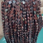No_1053_Natural Red Poppy Jasper Flat Heart Shape_6mm_(Sold Per Strand)
