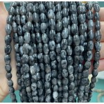 No_1071_Natural Black Labradorite Rice Beads_5*8mm_(Sold Per Strand)