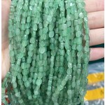 No_133_Natural Green Aventurine Flat Oval Bead_6*4mm _(Sold Per Strand)