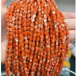 No_142_Synthetic Orange Imperial Jasper Flat Oval Bead_6*4mm _(Sold Per Strand)