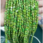 No_145_Synthetic Grass Green Imperial Jasper Flat Oval Bead_6*4mm _(Sold Per Strand)