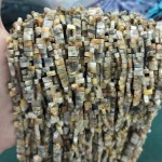 No_174_Natural Crazy Lace Agate Double Hole Square Bead_5*2mm_(Sold Per Strand)