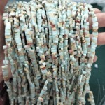 No_193_Synthetic Shoushan Stone Double Hole Square Bead_5*2mm_(Sold Per Strand)