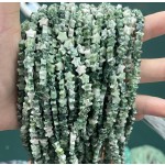 No_1115_Natural Green Dot Stone Five Pointed Star_6mm_(Sold Per Strand)