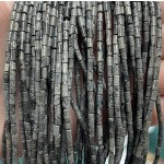 No_1154_Natural Snowflake Stone Round Tube_2*4mm_(Sold Per Strand)