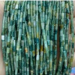 No_1157_Natural Moss Agate Round Tube_2*4mm_(Sold Per Strand)