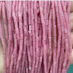 No_1169_Enhanced Dark Pink Imperial Jasper Round Tube_2*4mm_(Sold Per Strand)