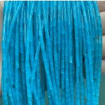 No_1170_Enhanced Blue Chalcedony Round Tube_2*4mm_(Sold Per Strand)