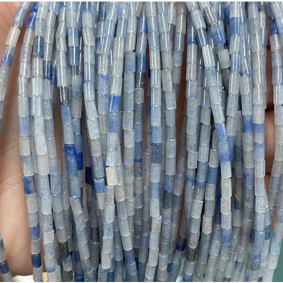 No_1178_Natural Blue Aventurine Round Tube_2*4mm_(Sold Per Strand)