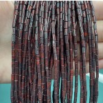 No_1184_Natural Red Poppy Jasper Round Tube_2*4mm_(Sold Per Strand)