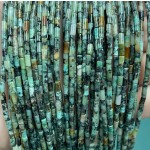 No_1186_Natural African Turquoise Round Tube_2*4mm_(Sold Per Strand)