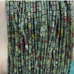 No_1191_Natural Dragon Blood Jasper Round Tube_2*4mm_(Sold Per Strand)