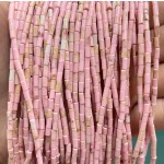 No_1198_Synthetic Pink Imperial Jasper Round Tube_2*4mm_(Sold Per Strand)