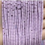 No_1208_Synthetic Light Purple Stone Round Tube_2*4mm_(Sold Per Strand)