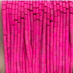 No_1212_Synthetic Rose Red Jasper Round Tube_2*4mm_(Sold Per Strand)