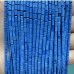 No_1213_Synthetic Dark Blue Stone Round Tube_2*4mm_(Sold Per Strand)