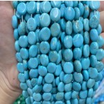 No_1221_Enhanced Blue Turquoise Egg Shaped Bead_8*10mm_(Sold Per Strand)