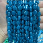 No_1222_Enhanced Dark Blue Chalcedony Egg Shaped Bead_8*10mm_(Sold Per Strand)
