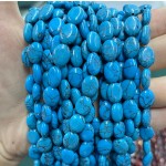 No_1230_Synthetic Blue Turquoise Egg Shaped Bead_8*10mm_(Sold Per Strand)