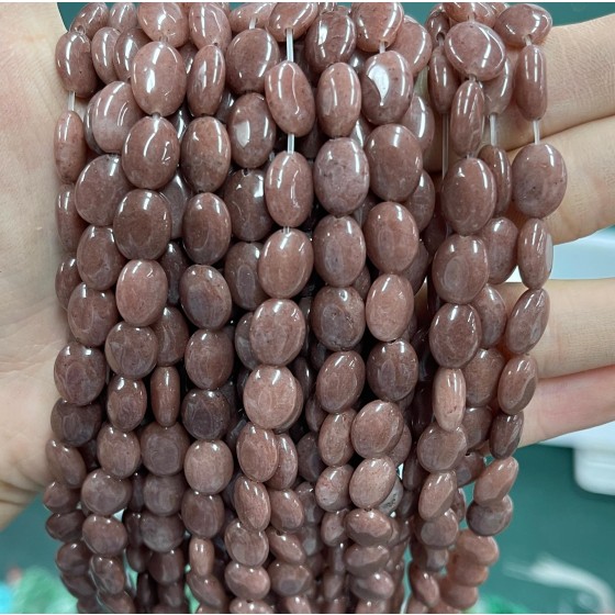 No_1247_Natural Purple Aventurine Egg Shaped Bead_8*10mm_(Sold Per Strand)