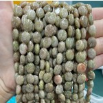 No_1254_Natural Medium Unakite Egg Shaped Bead_8*10mm_(Sold Per Strand)