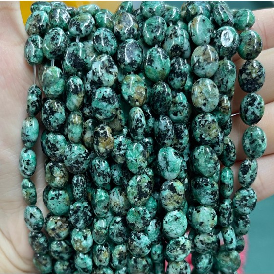 No_1255_Enhanced African Turquoise Egg Shaped Bead_8*10mm_(Sold Per Strand)