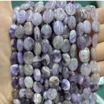 No_1259_Natural Amethyst Egg Shaped Bead_8*10mm_(Sold Per Strand)