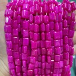 No_1268_Enhanced Red Chalcedony Rectangle_6*8mm_(Sold Per Strand)