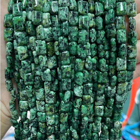 No_1271_Enhanced African Turquoise Rectangle_6*8mm_(Sold Per Strand)