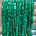 No_1272_Enhanced Green Chalcedony Rectangle_6*8mm_(Sold Per Strand)