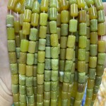 No_1310_Natural Southern Jade Round Head Cylinder_6*10mm_(Sold Per Strand)