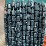 No_1321_Natural Black Labradorite Round Head Cylinder_6*10mm_(Sold Per Strand)