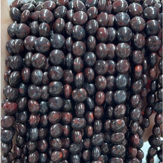 No_1350_Natural Red Poppy Jasper Coin Beads_6mm_(Sold Per Strand)