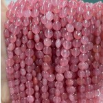 No_1352_Enhanced Dark Pink Chalcedony Coin Beads_6mm_(Sold Per Strand)