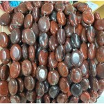 No_1376_Natural Red Poppy Jasper Egg Shaped Bead_10*14mm_(Sold Per Strand)
