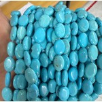 No_1394_Enhanced Blue Turquoise Oval Bead_10*14mm_(Sold Per Strand)