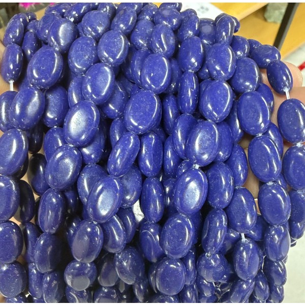 No_1402_Synthetic Lapis Lazuli Egg Shaped Beads_10*14mm_(Sold Per Strand)