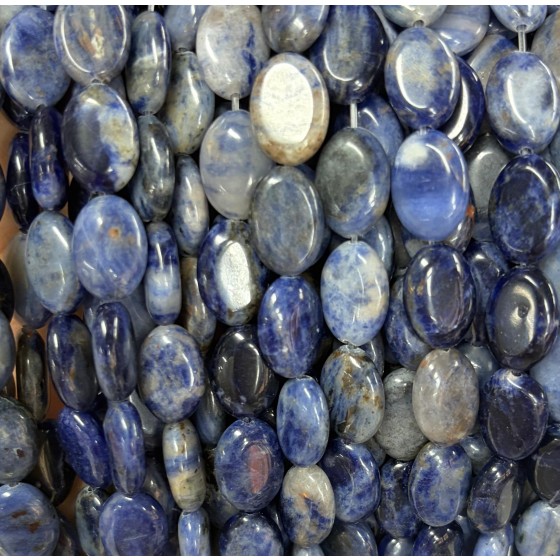 No_1405_Natural Blue Lace Agate Egg Shaped Beads_10*14mm_(Sold Per Strand)