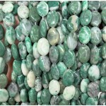 No_1407_Natural Qinghai Jade Egg Shaped Beads_10*14mm_(Sold Per Strand)
