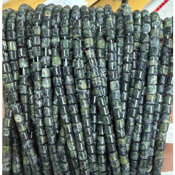 No_1416_Natural New Kambaba Jasper Cylinder_4*4mm_(Sold Per Strand)