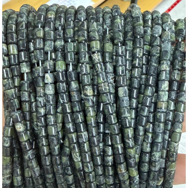 No_1416_Natural New Kambaba Jasper Cylinder_4*4mm_(Sold Per Strand)