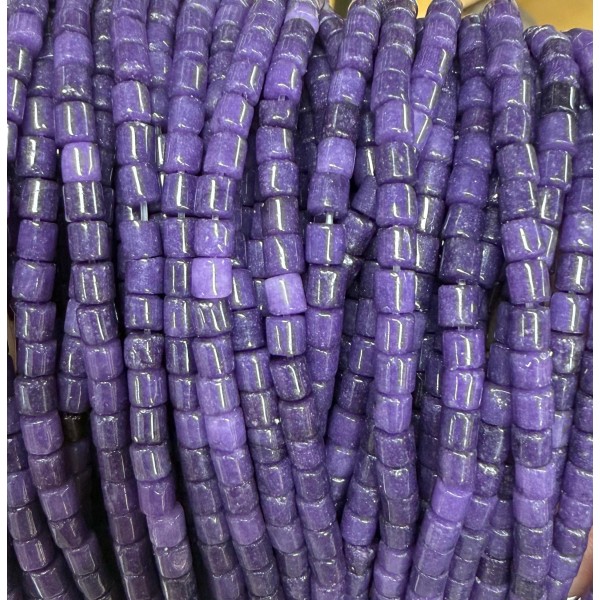No_1426_Enhanced Deep Purple Chalcedony Column_4*4mm_(Sold Per Strand)