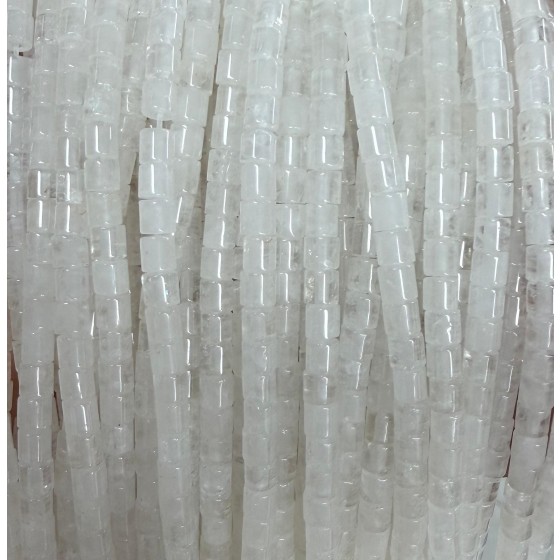 No_1431_Natural White Jade Column_4*4mm_(Sold Per Strand)
