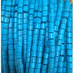 No_1433_Synthetic Blue Turquoise Cylinder_4*4mm_(Sold Per Strand)